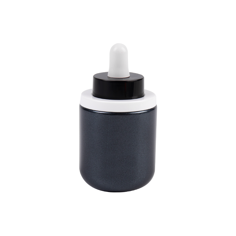 30 ml czarnej szklanej butelki z zakrętką z ABS