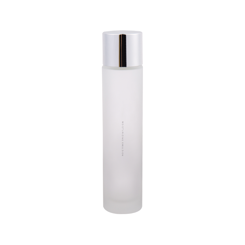 120 ml prosta srebrna biała szklana butelka balsamowa