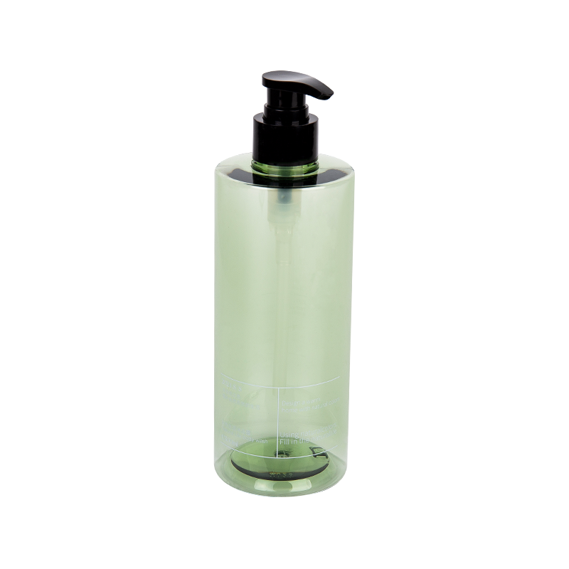 500 ml elegancka butelka z zieloną pompką Petg